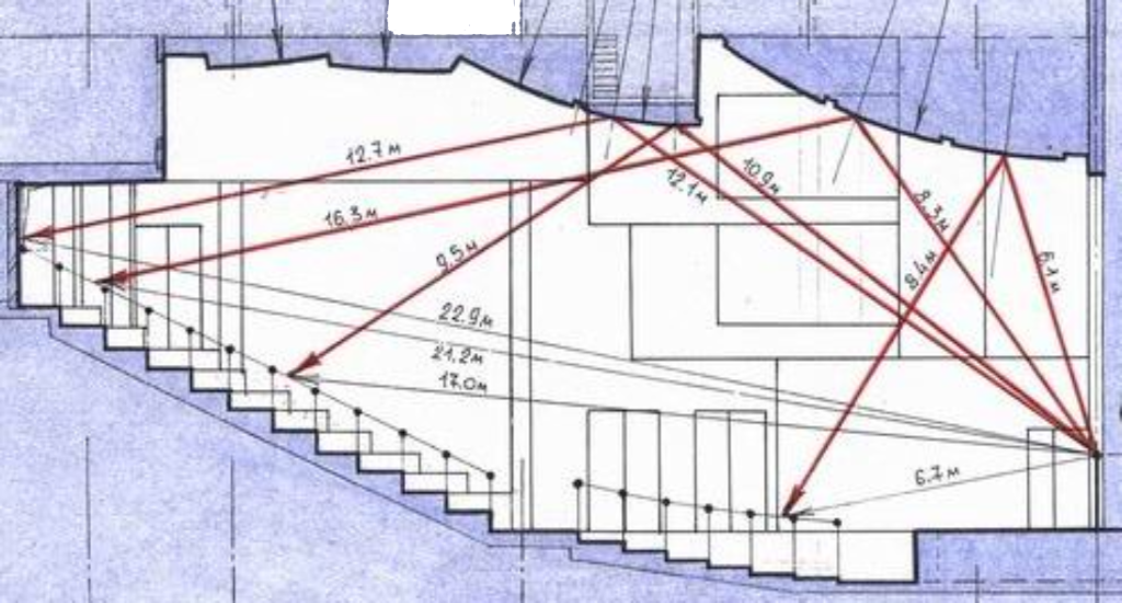 Акустический зал план